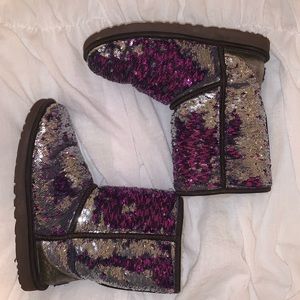 Purple/Silver Sequin Ugg Boots!